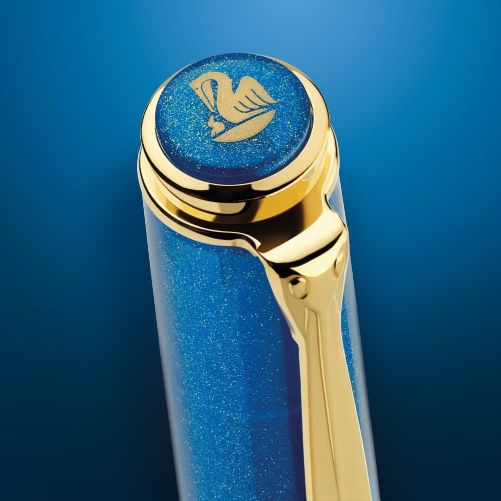 STILOU CLASSIC M200 F GOLDEN LAPIS PENITA OTEL+ACCESORII PLACATE AUR CUTIE CADOU