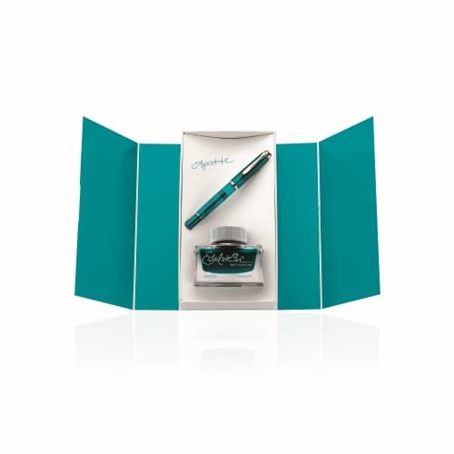 STILOU CLASSIC M205 M EDITIE SPECIALA APATITE + CALIMARA EDELSTEIN APATITE CUTIE CADOU