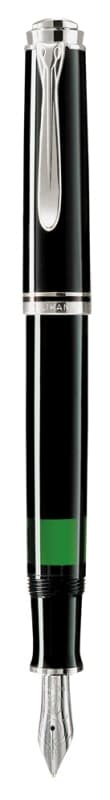 STILOU SOUVERAN M405 F PENITA AUR 14K PLACAT CU PALADIU NEGRU