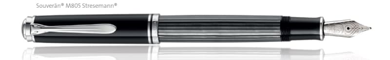 STILOU SOUVERAN M405 F STRESEMANN PENITA AUR 14K+ACCESORII PLACATE PALADIU ANTRACIT/DUNGI