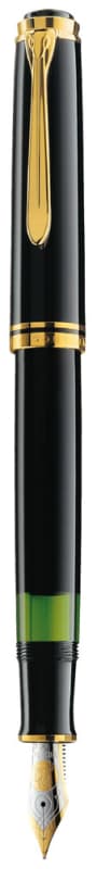 STILOU SOUVERAN M800 F PENITA AUR 18K+ACCESORII PLACATE AUR NEGRU