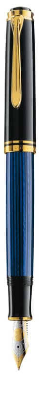 STILOU SOUVERAN M800 F PENITA AUR 18K+ACCESORII PLACATE AUR NEGRU/ALBASTRU