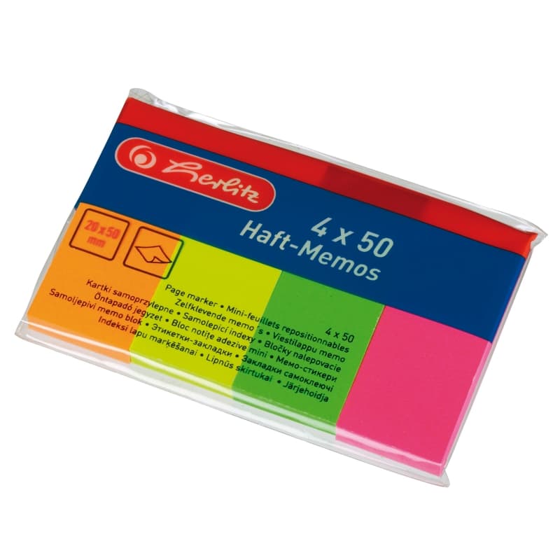 BLOC NOTITE ADEZIVE MINI 20X50MM 50FX4 CULORI ASORTATE