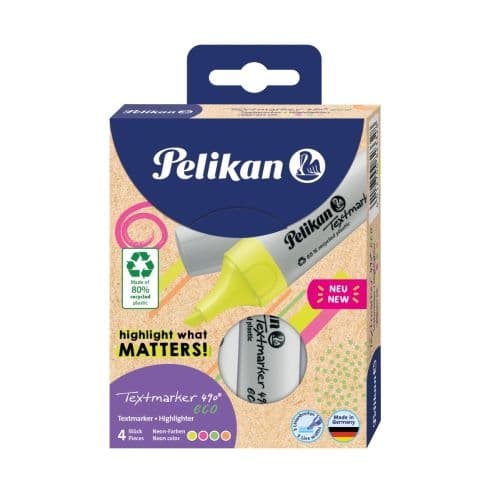 TEXTMARKER 490 ECO NEON SET4 CUTIE CARTON