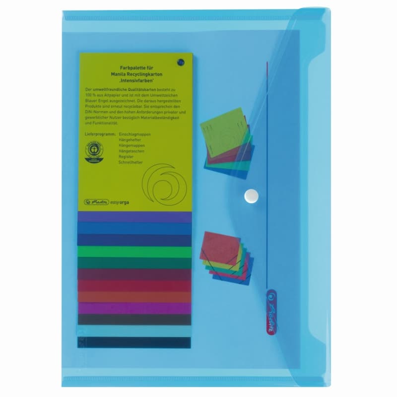 MAPA PROTECTIE A4 INCHIDERE CAPSA ALBASTRU TRANSPARENT