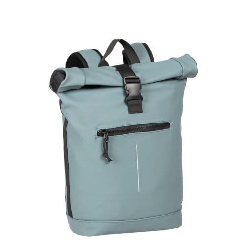 RUCSAC NEW REBELS MART-NEW YORK ROLLTOP 43X30X12CM ALBASTRU DESCHIS