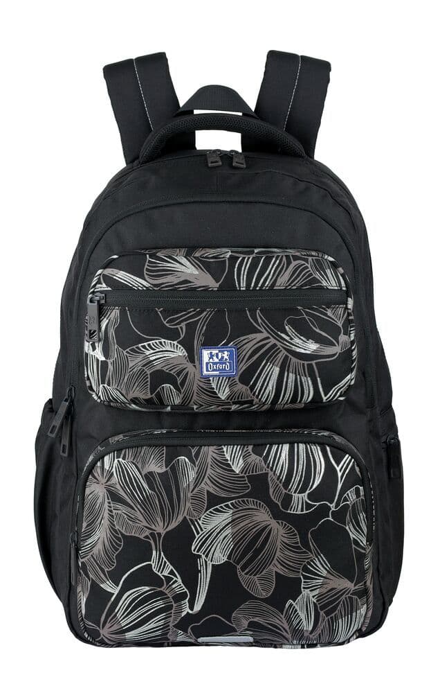 RUCSAC OXFORD DREAM TECH HOLOGRAFIC 2 COMPARTIMENTE 44X32X18CM NEGRU FLORAL