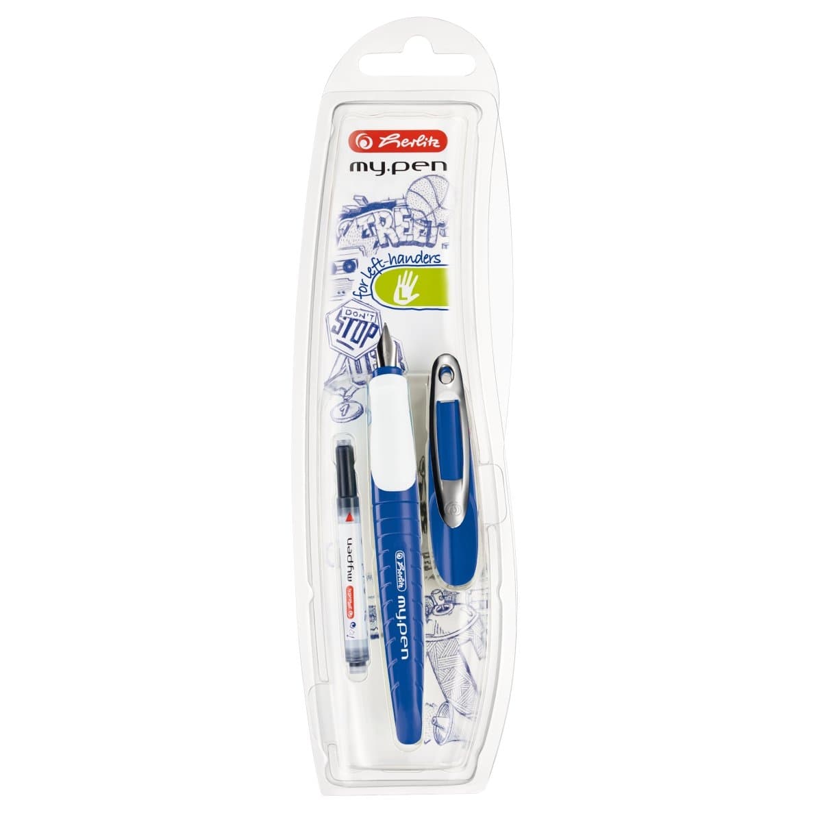 STILOU MY.PEN L STANGACI ALBASTRU/ALB BLISTER