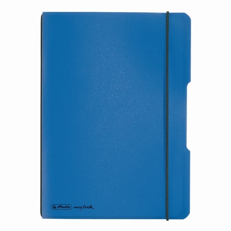 CAIET MY.BOOK FLEX A5 40F 80G/MP PATRATELE ALBASTRU ELASTIC NEGRU