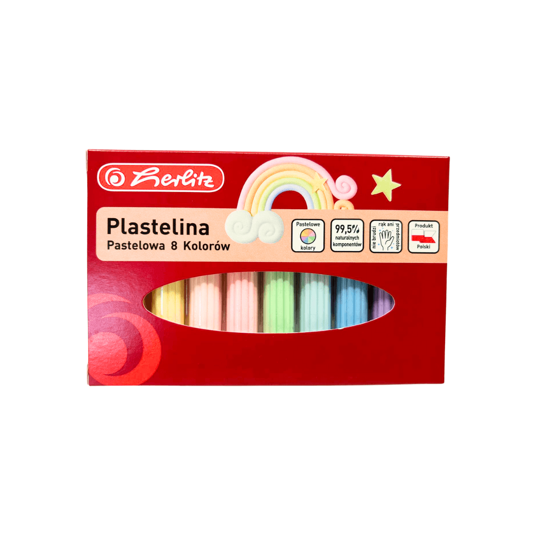 PLASTILINA HERLITZ SET8 PASTEL