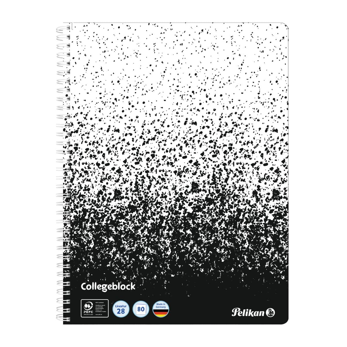 CAIET A4 80F SPIRA PATRATELE COLOR EDITION PEFC ALB/NEGRU