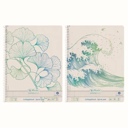 CAIET A4 70F SPIRA PATRATELE BLUE ANGEL GINKGO GREENLINE