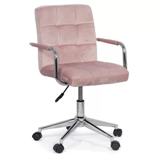Scaun de birou modern din catifea pentru copii OFF 328V roz