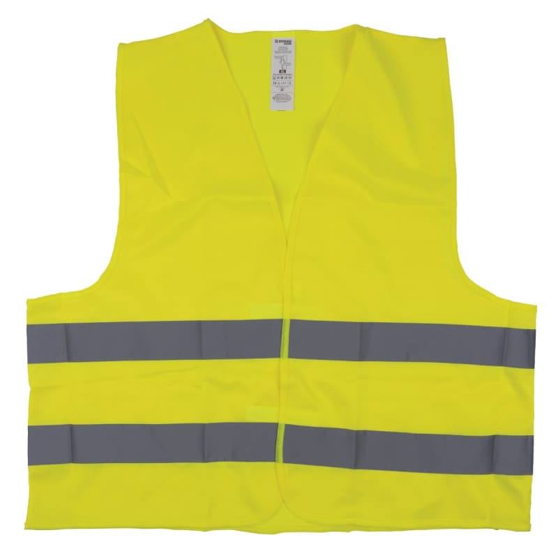 Vesta reflectorizanta DONAU, 100% polyester, cu arici, marimea S - galbena