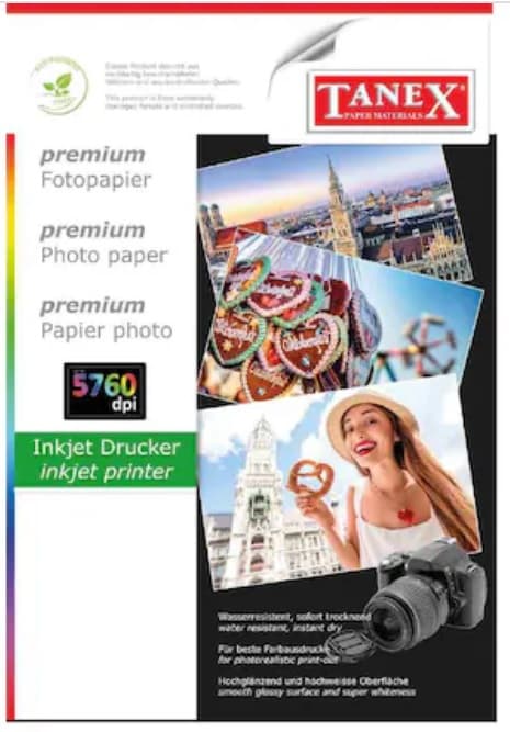 Hartie foto lucioasa, pentru inkjet, A4, 180gsm, 25 coli/top, TANEX