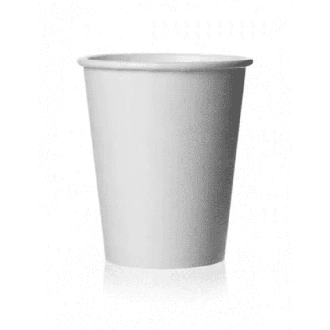 Pahare carton 250ml (8 oz), 50 buc/set - albe