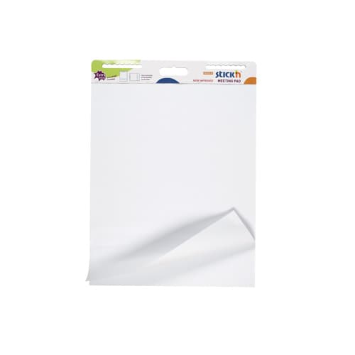 Flipchart pad repozitionabil, 792 x 635mm, 30 coli/set, Stick'n - coli albe
