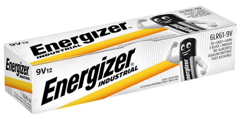 Baterii industriale ENERGIZER 9V, 12 buc/cutie
