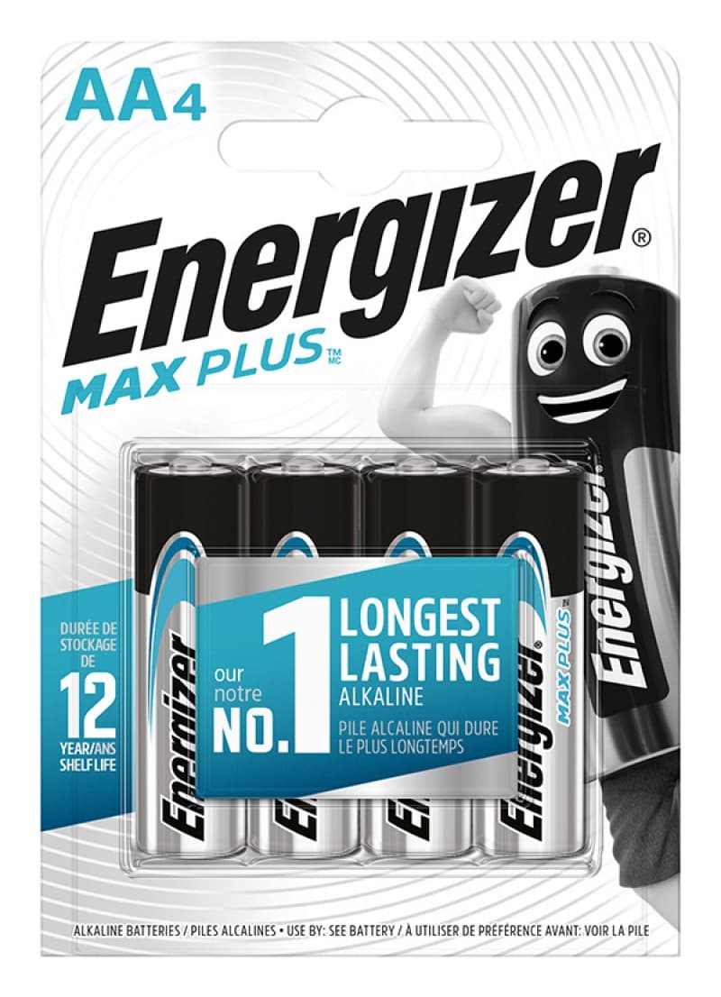 Baterii ENERGIZER Max Plus AA, LR6, 1.5V, 4 buc/set