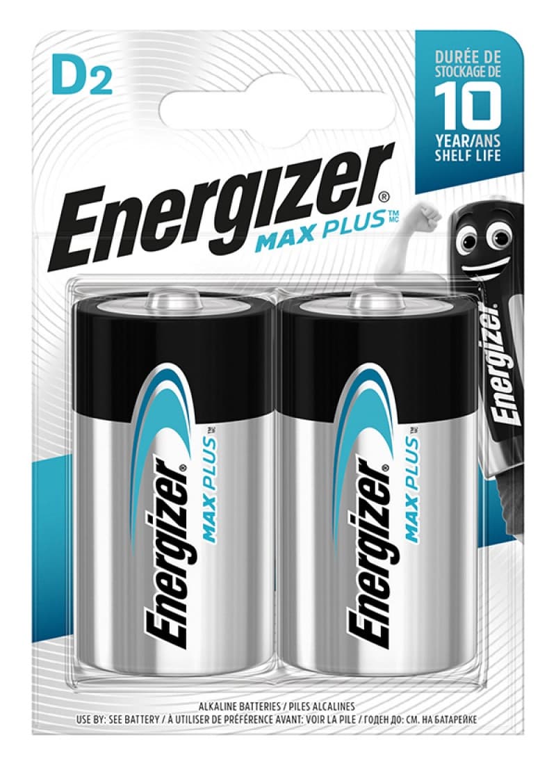 Baterii ENERGIZER Max Plus D, LR20, 1.5V, 2 buc/set