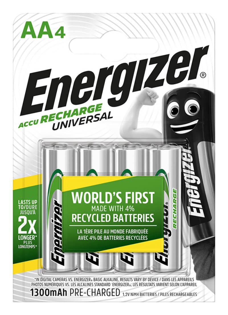 Baterii reincarcabile universale ENERGIZER AA, LR6, 1.2V, 1300mAh, 4 buc/set