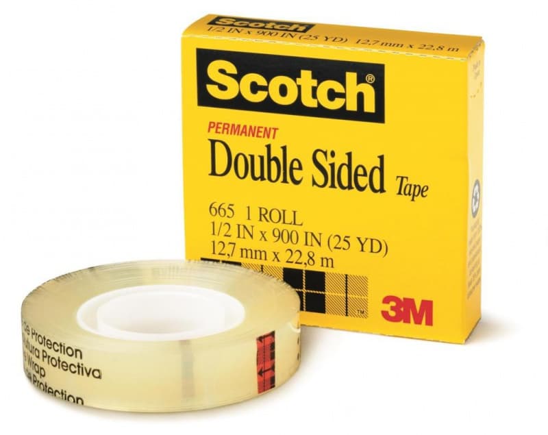 Banda dublu adeziva transparenta, 12mm x 22.8m, 3M - SCOTCH