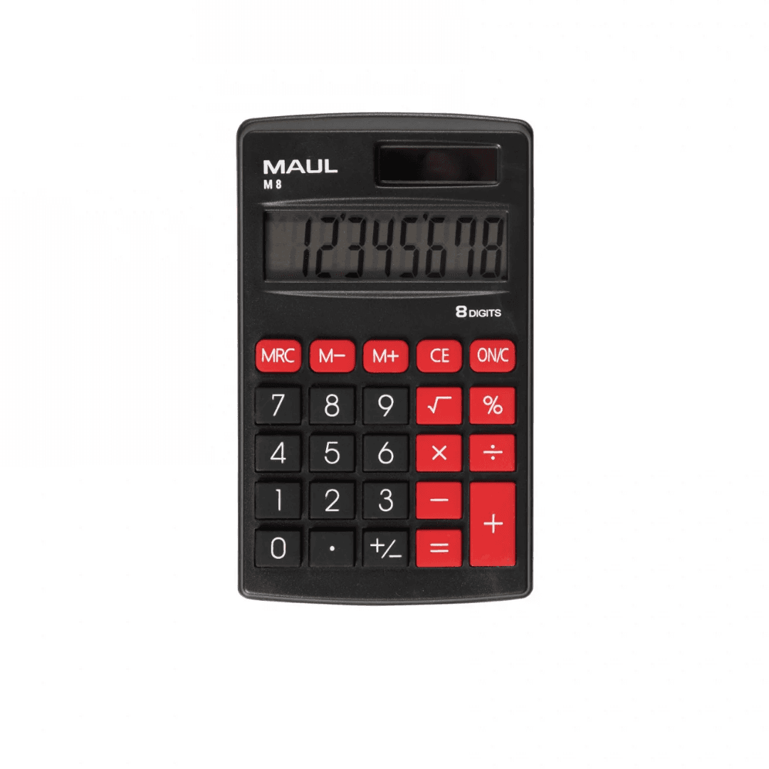 Calculator de buzunar, 8 digits, MAUL M 8 - negru