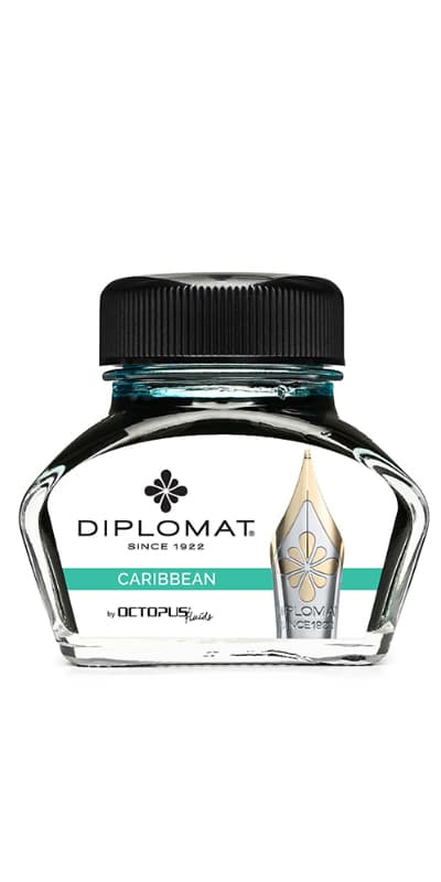 Calimara cu cerneala DIPLOMAT Octopus, 30 ml - turcoaz Caribbean