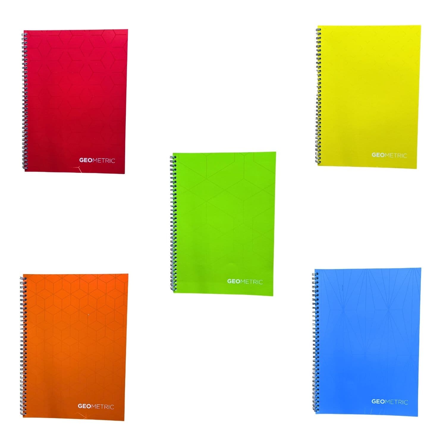 Caiet cu spirala, A4, 70 file, 70gsm, coperta carton 300gsm, design geometrics - velin