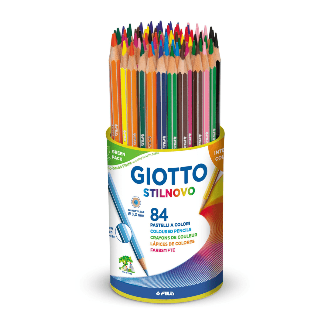 Creioane colorate 84 culori/tub, GIOTTO Stilnovo