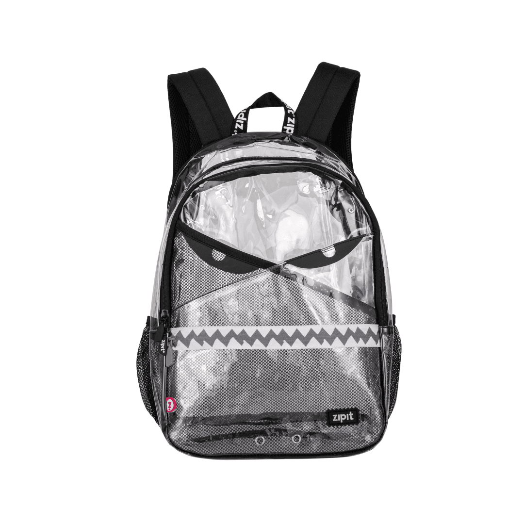 Rucsac ZIPIT Razor cu 2 compartimente + 1 compartiment cu incuietoare - Transparent