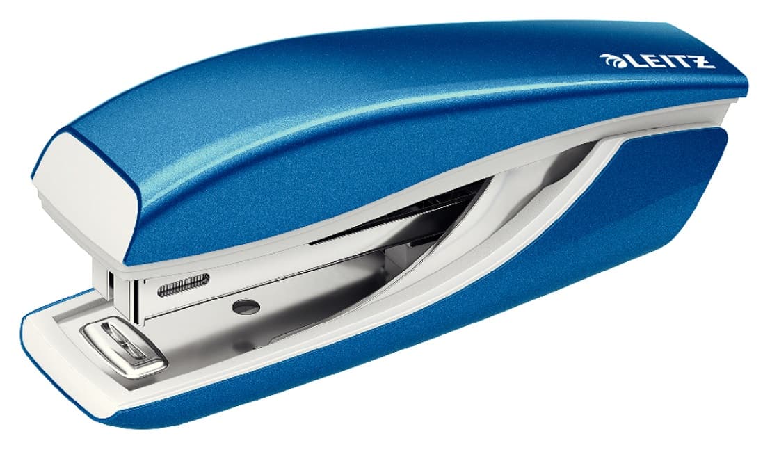 Capsator metalic LEITZ WOW 5528 MINI NeXXt Series, 10 coli, 1000 capse P2 incluse, albastru