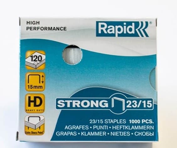 Capse Rapid Strong, 23/15, 80-120 coli, 1000 buc/cutie