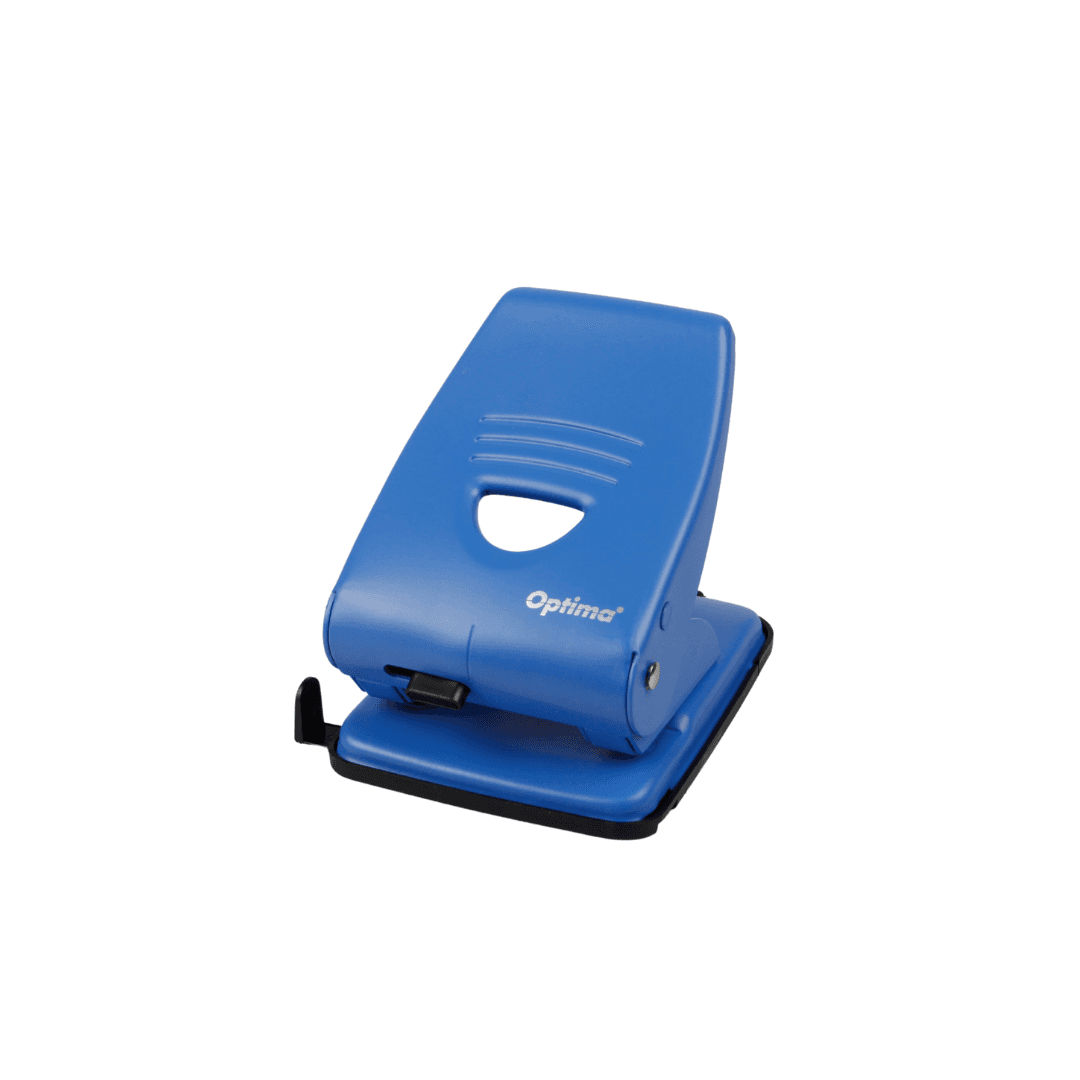 Perforator metalic, 40 coli, Optima Premium MP40 - albastru