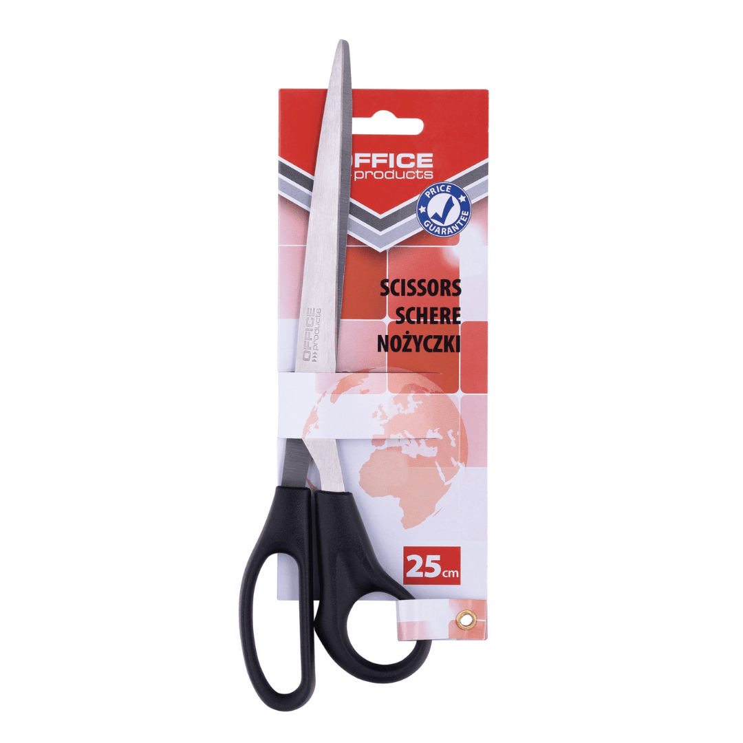 Foarfeca otel, 25cm, Office Products - maner negru