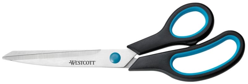 Foarfeca otel, 24.7 cm, cu rubber grip, WESTCOTT Easy Grip - 10 ani garantie