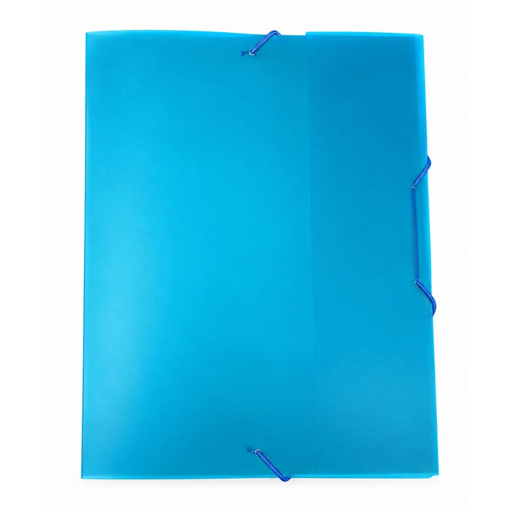 Mapa din plastic cu elastic pe colturi, latime 40mm, 800 microni, Optima - albastru transparent