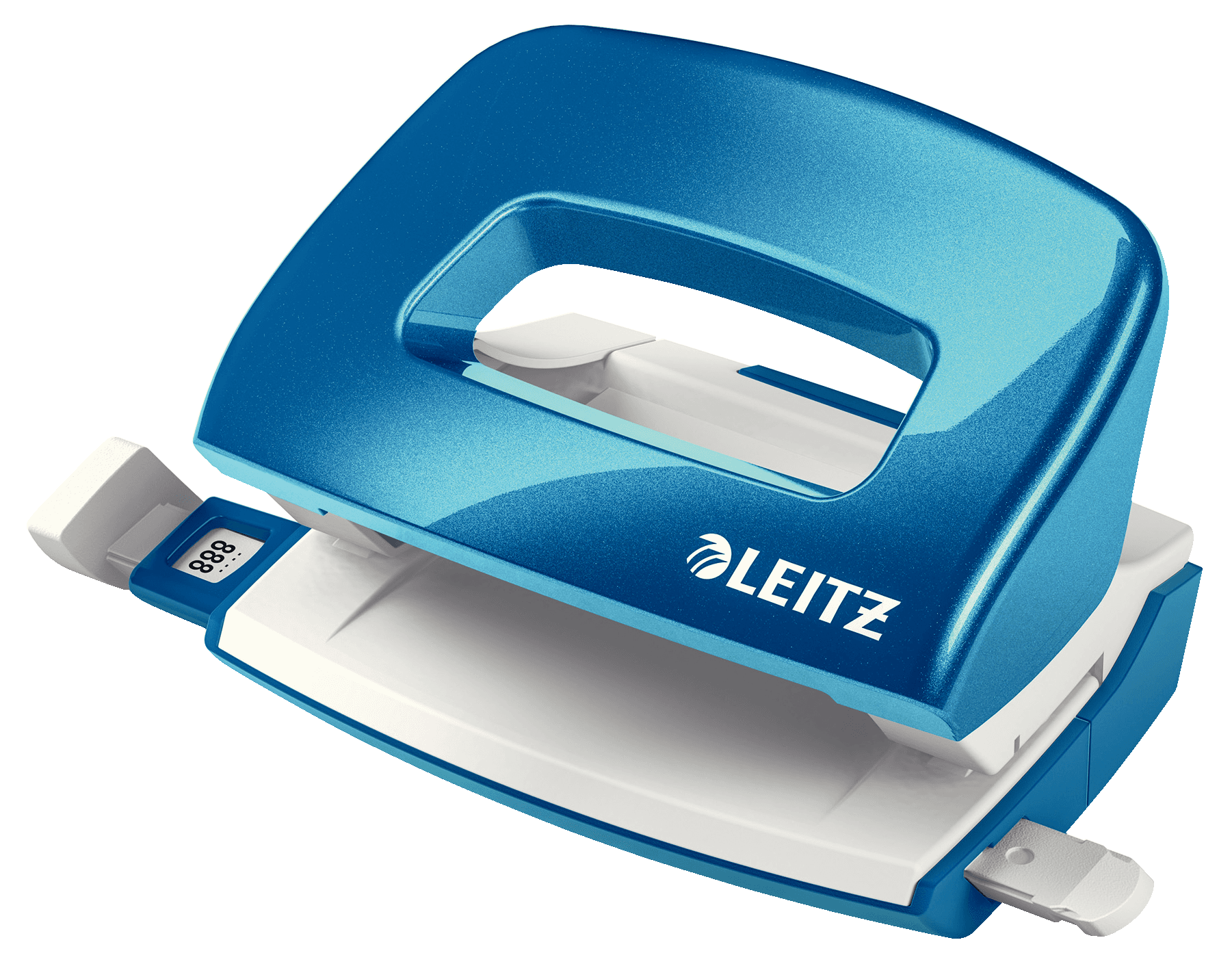 Perforator metalic LEITZ WOW 5060 MINI NeXXt Series, 10 coli, albastru