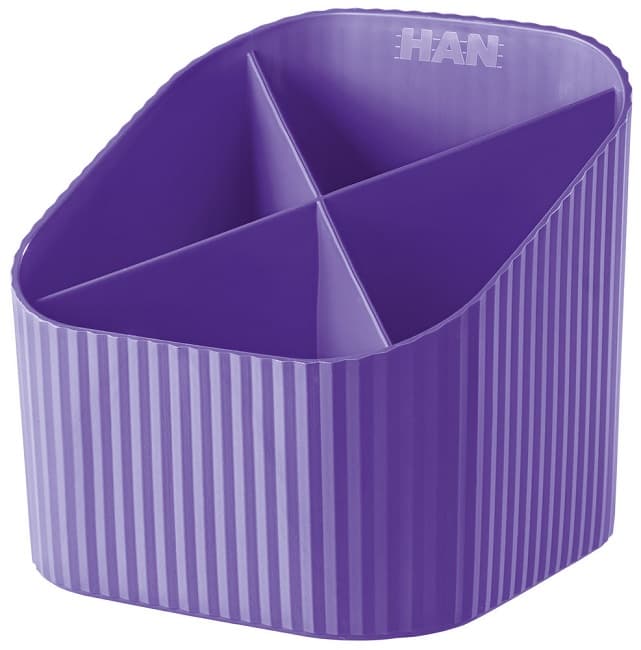 Suport pentru instrumente de scris, 4 compartimente, HAN X-Loop Trend-Colours - violet