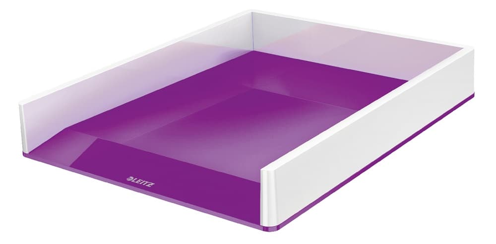 Tavita documente LEITZ WOW, PS, A4, culori duale, alb-mov