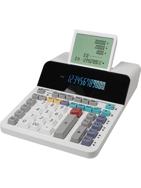 Calculator cu printare pe afisaj (fara rola hartie), 12 digits, 228x150x62mm, SHARP EL-1901 - alb