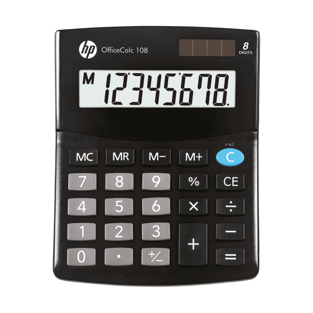 Calculator de birou, 8 digits, 125x101x33mm, solar power, HP OC108
