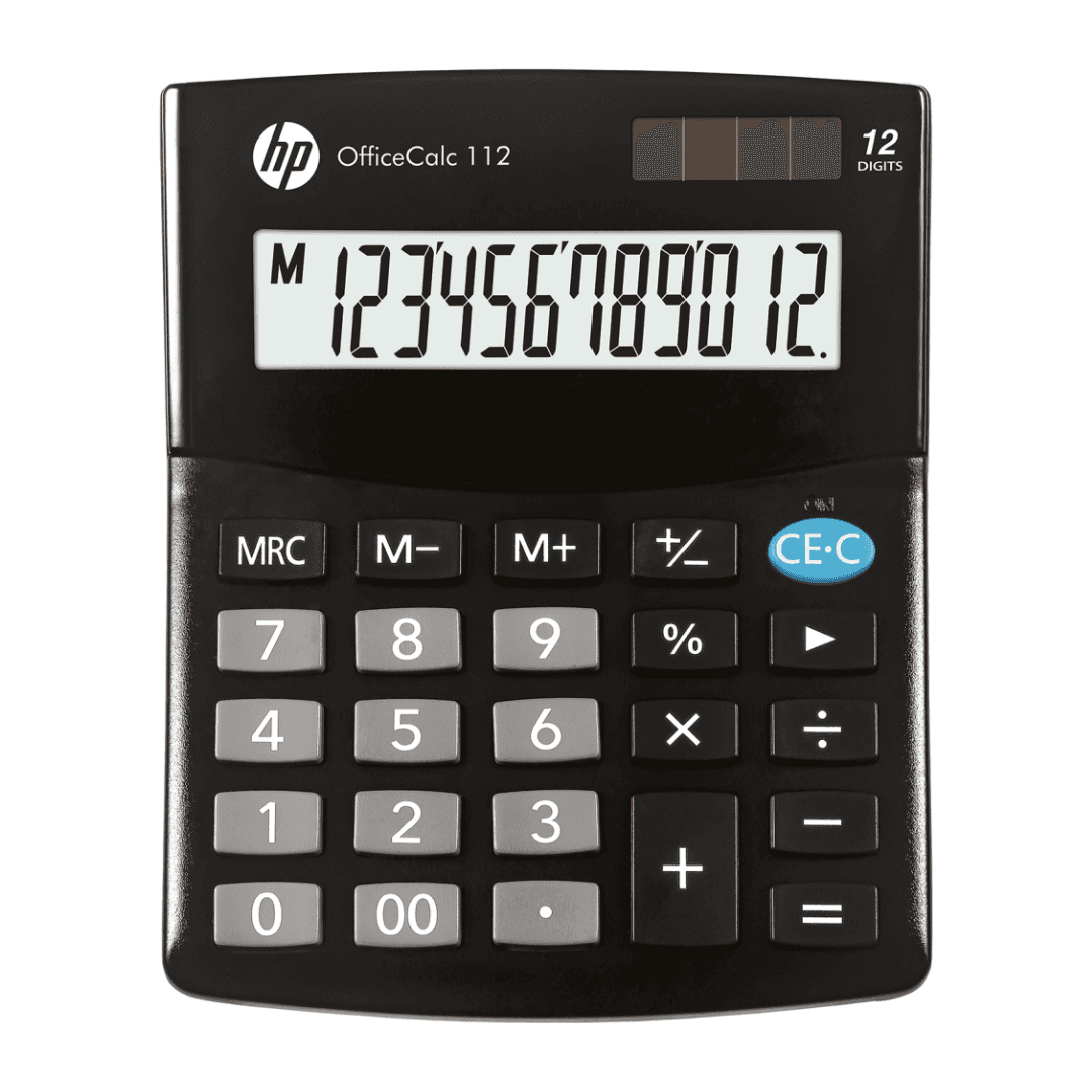 Calculator de birou, 12 digits, 125x101x33mm, solar power, HP OC112