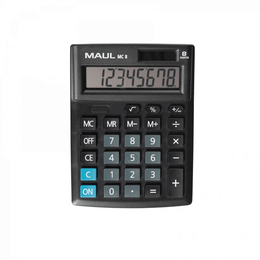 Calculator de birou, 8 digits, MAUL MC 8 - negru