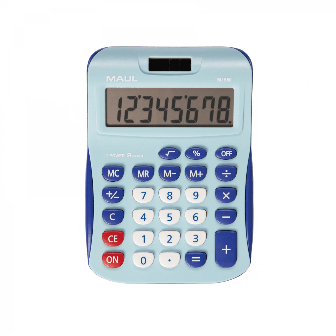 Calculator de birou, 8 digits, MAUL MJ550 - albastru deschis