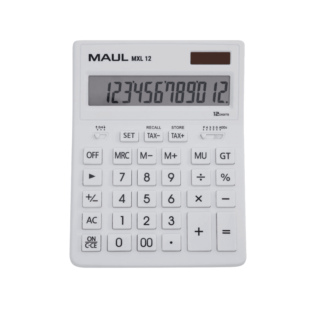Calculator de birou, 12 digits, MAUL MXL12 - alb