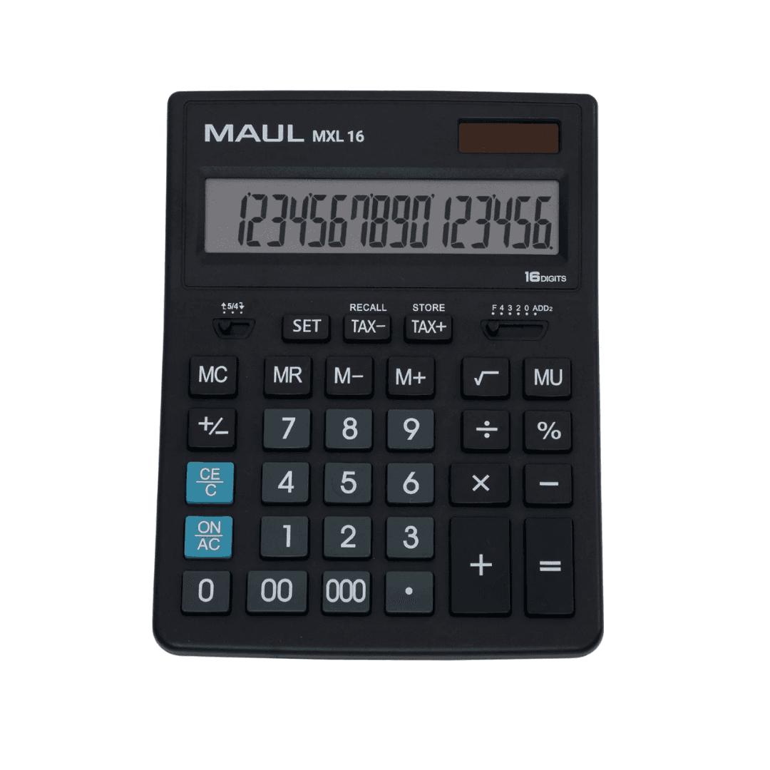 Calculator de birou, 16 digits, MAUL MXL16 - negru