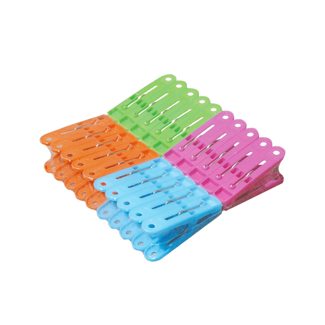 Clesti pentru rufe, din plastic, 20 buc/set, Azur Mini - culori asortate