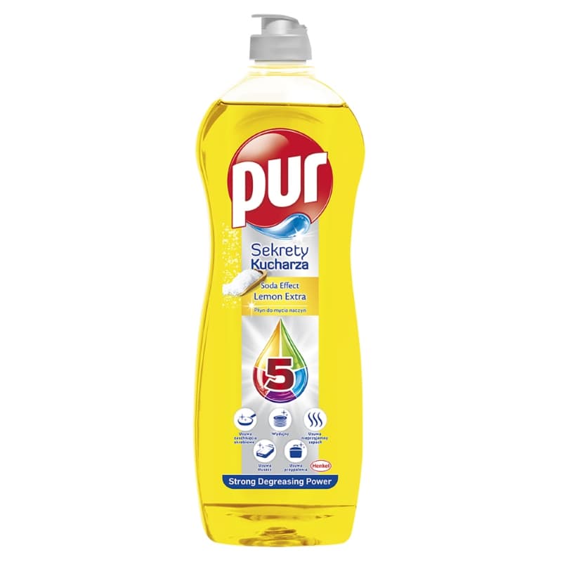 PUR Lemon, detergent lichid pentru spalat vase, manual, 750ml