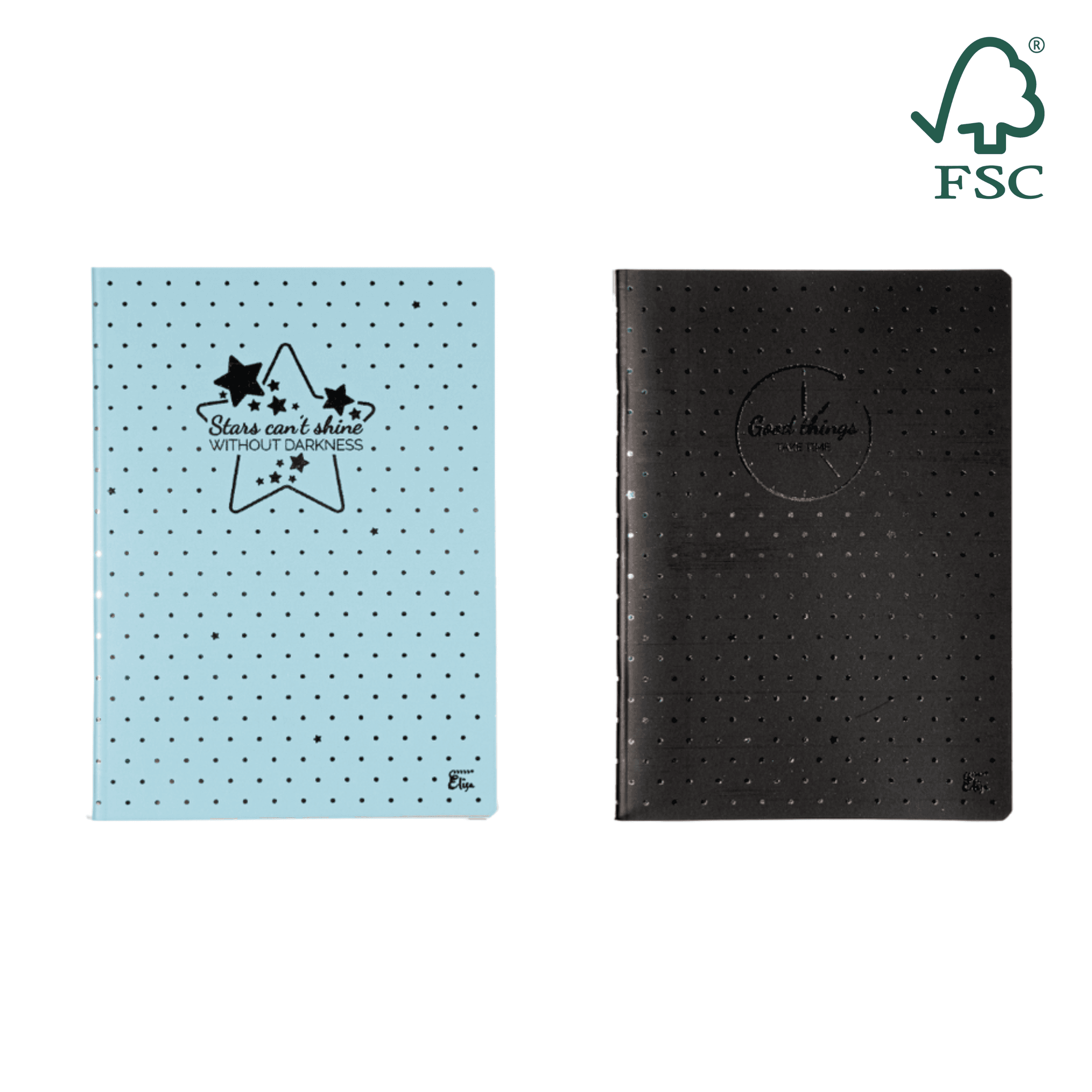 Caiet A5, 48 file, 80gsm, coperta carton 300gsm, design dots - dictando